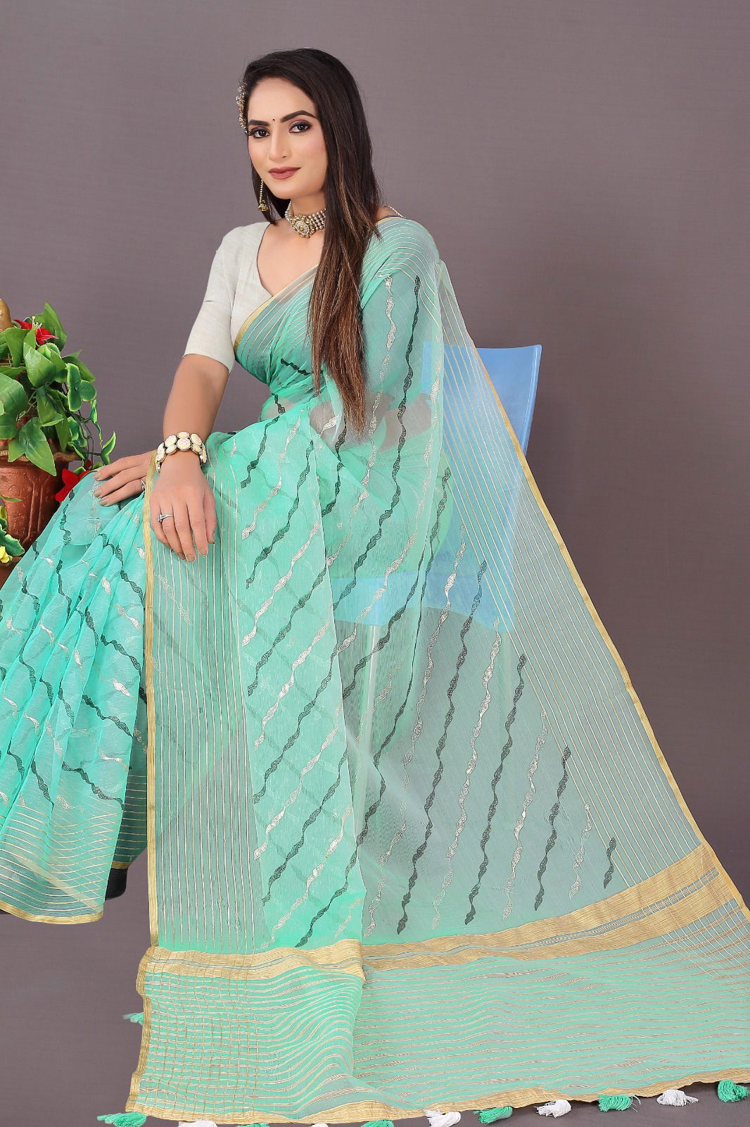 Sethnic Kribha Organza Designer Saree Catalog
